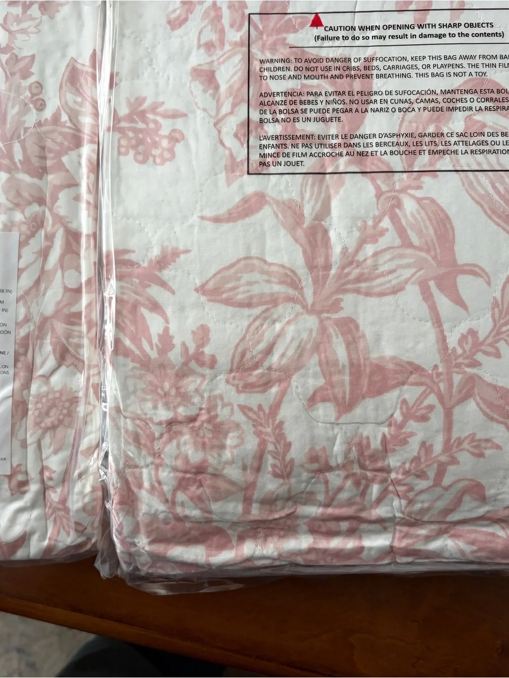 Laura Ashley Twin Pink Bedford Quilt Set